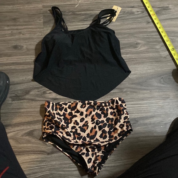Duostick High Waisted Bikini Swimwear Leopard Size S - Picture 3 of 9